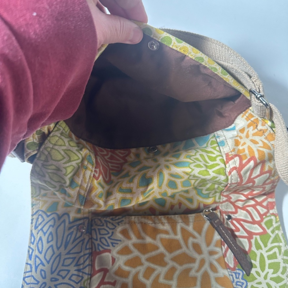 Colorful Yellow and Green Shoulder Bag with Patchwork Design - Picture 7 of 8